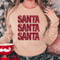 2867 Faux Glitter Santa Santa Santa  *DREAM TRANSFER* DTF