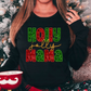 2986 Holly Jolly Mama Faux Embroidery   *DREAM TRANSFER* DTF