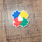 061FB Autism puzzle (Small) Focal Bead