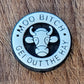 083FB Moo bitch gei out the hay cow Focal Bead