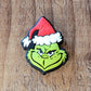 086FB Green dude with Santa hat Focal Bead