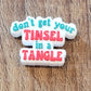 093FB Don't get your tinsel in a tangle Christmas Focal Bead