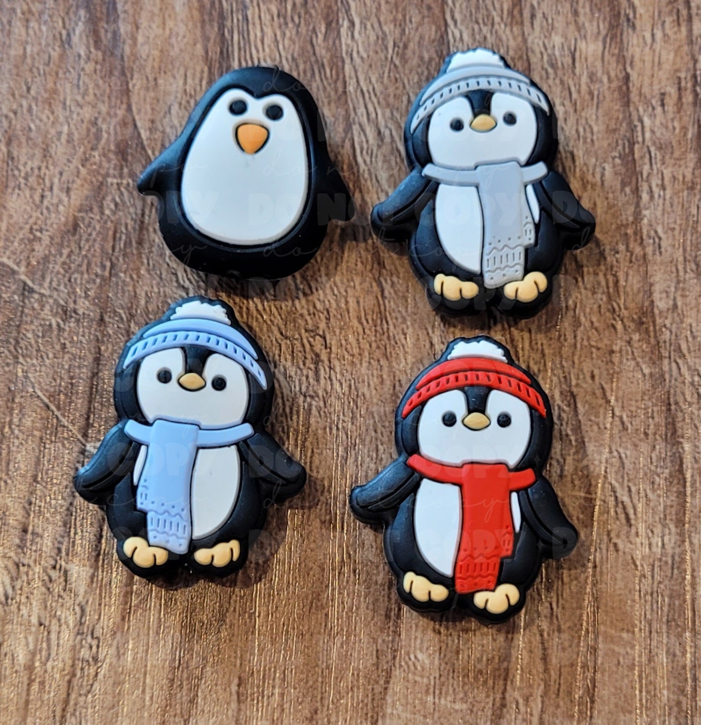 095FB Winter penguin Focal Bead (choose color)