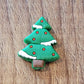 096FB Green Christmas tree Focal Bead