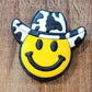 101FB Black and yellow cowboy cow Focal Bead