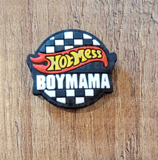 134FB Hot mess boy mama Focal Bead