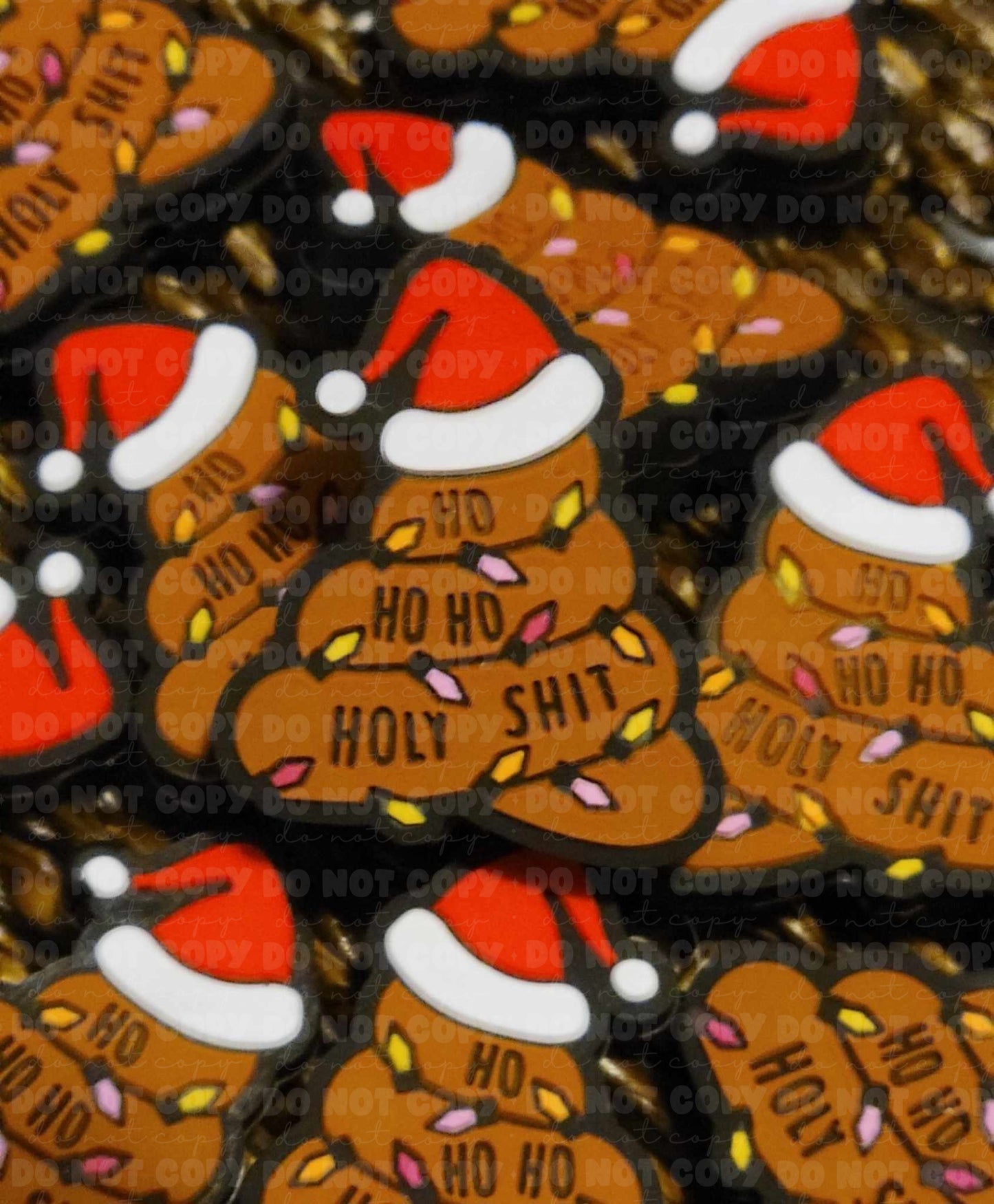 228 FB Ho ho holy shit Christmas Focal Bead