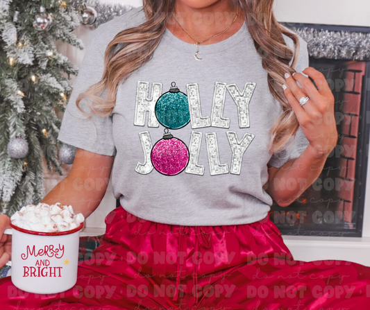 2889 Faux Glitter Holly Holly   *DREAM TRANSFER* DTF