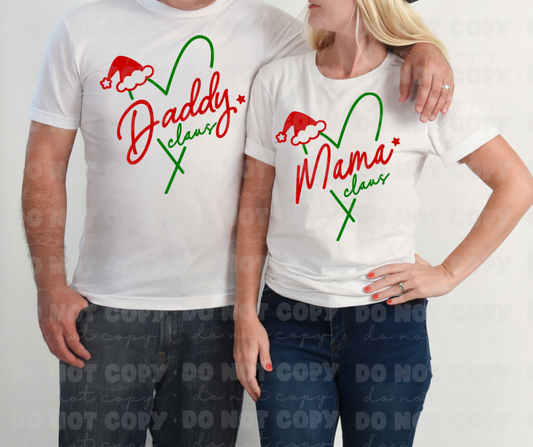 2923 OR 2924 Daddy Claus OR Mama Claus-CHOOSE YOUR DESIGN- *DREAM TRANSFER* DTF