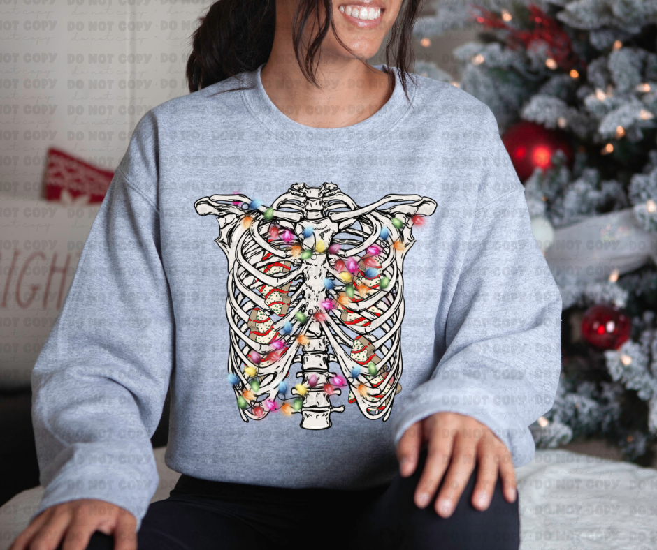 2977 Christmas Rib Cage  *DREAM TRANSFER* DTF