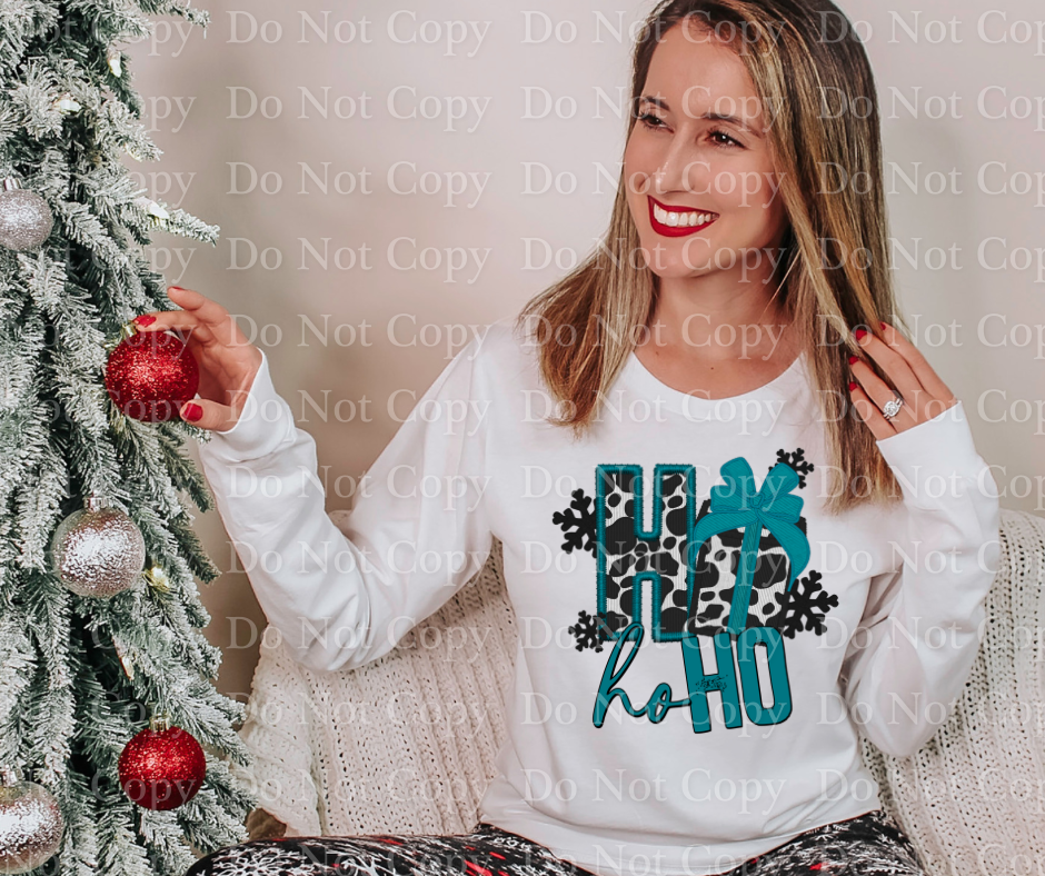 2762 Ho Ho Ho Cow Print *DREAM TRANSFER* DTF