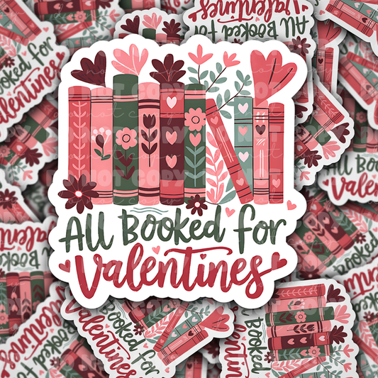 DC 1287 All booked for Valentines - die cut sticker