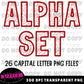 Baseball alphabet set abc pack PNG NOT OTF