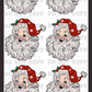 Premade Red Santa Christmas Gang Sheet 22x60