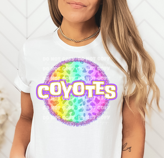 4615 Coyotes Colorful Leopard *DREAM TRANSFER* DTF