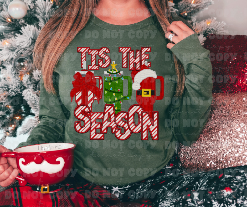 2908 Faux Embroidery Tis the Season *DREAM TRANSFER* DTF