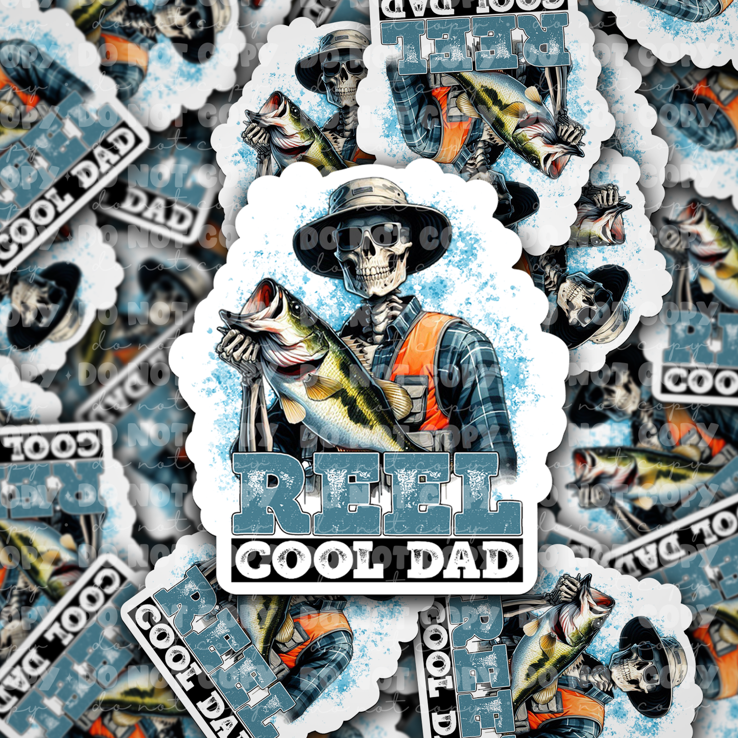 DC 1024 Reel cool dad Die cut sticker