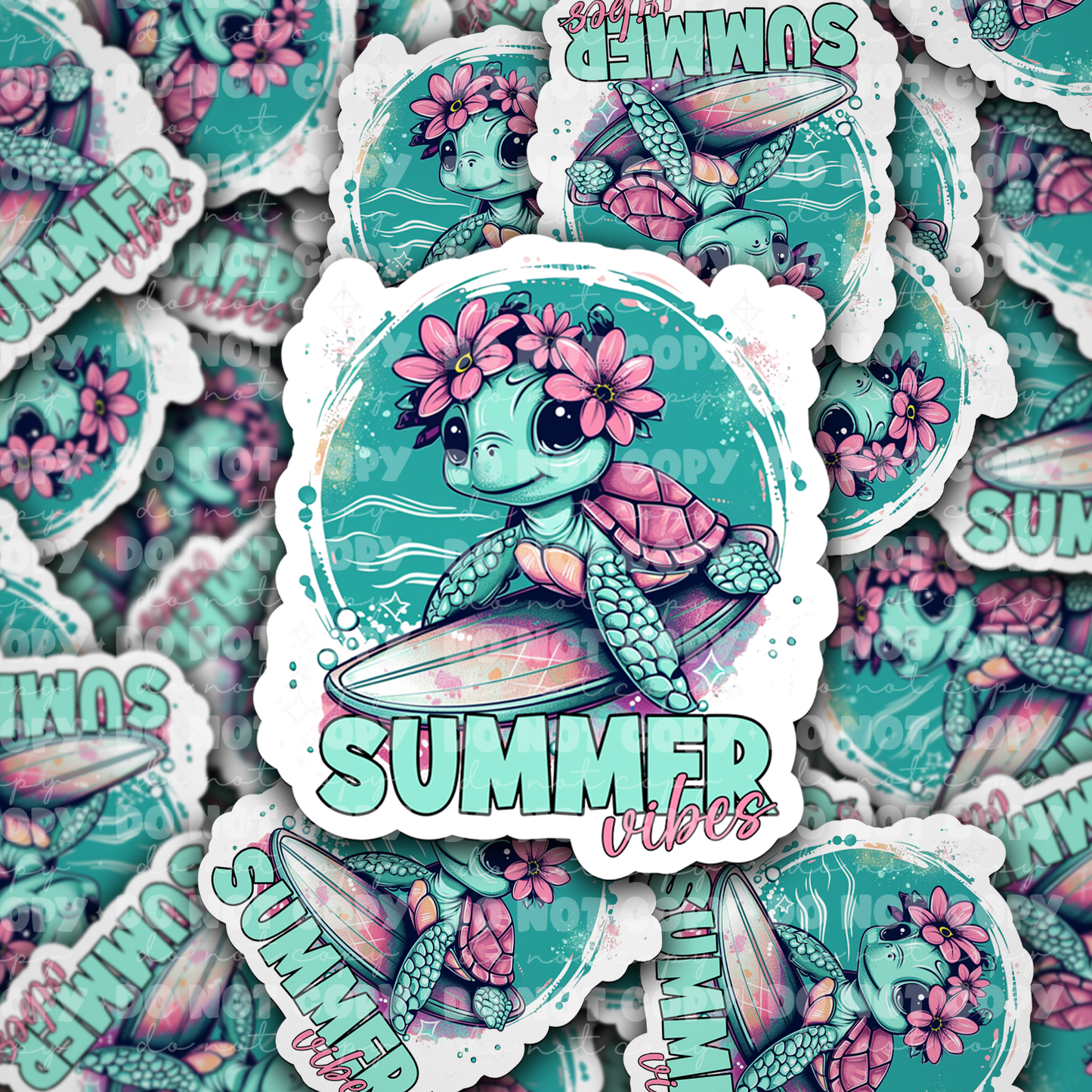 DC 1029 Summer vibes Die cut sticker