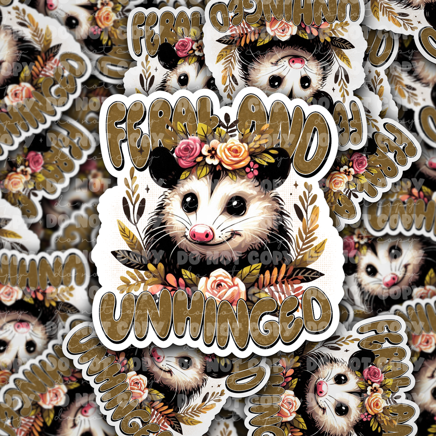 DC 1031 feral and unhinged Die cut sticker