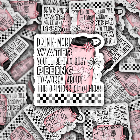 DC 1117 Drink more water Die cut sticker