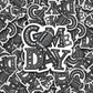 DC 1108 Game Day football faux rhinestone Die cut sticker