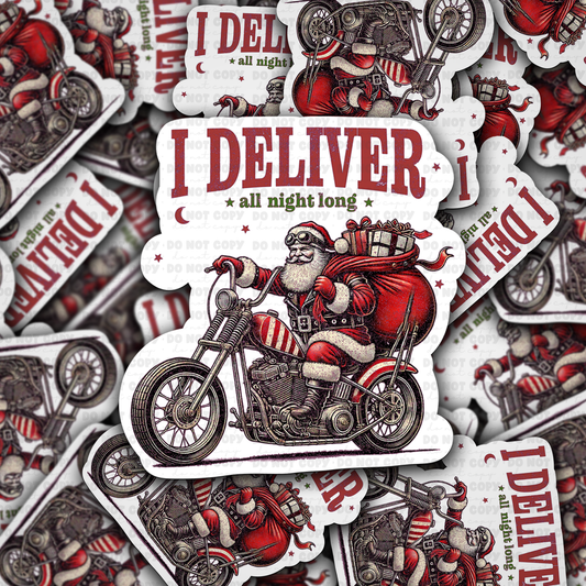 DC 1249 I deliver all night long Die cut sticker