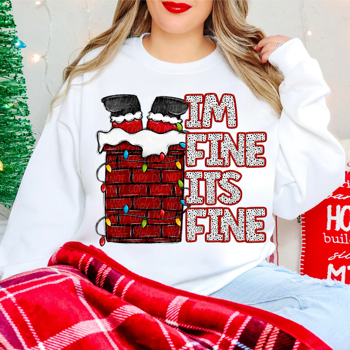 4824 I'm fine It's fine Santa chimney *DREAM TRANSFER* DTF