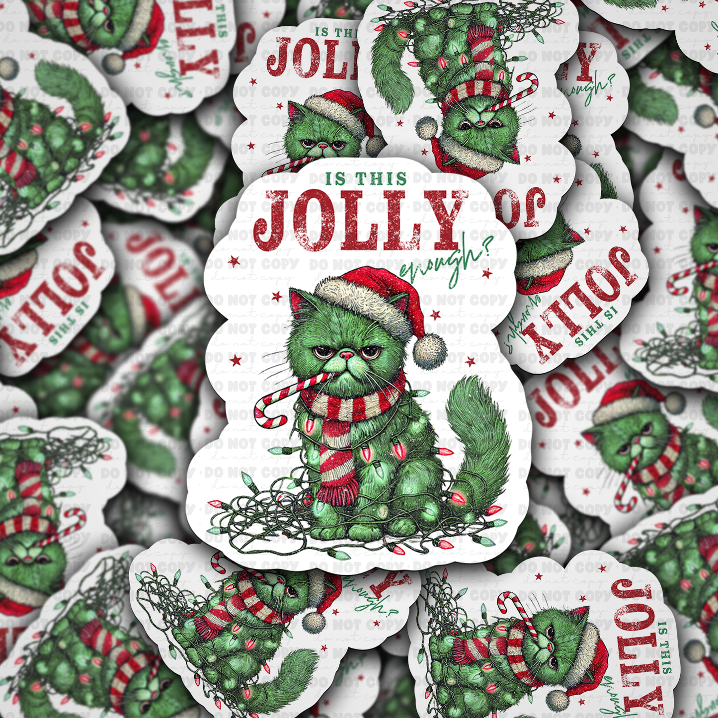 DC 1260 Is this jolly enough Die cut sticker