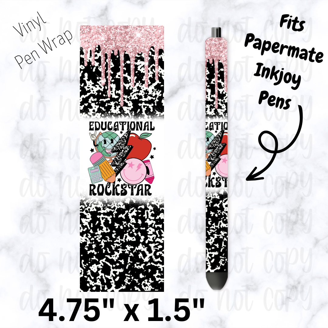 Educational rockstar pen wrap