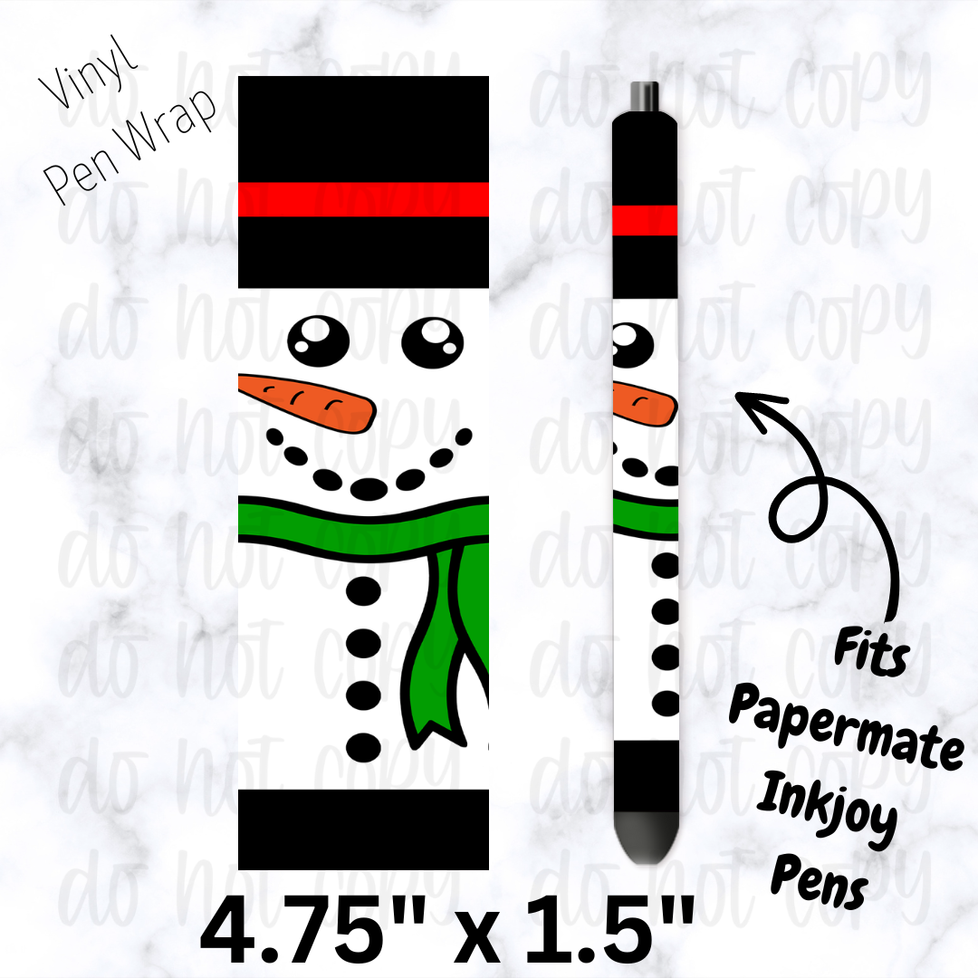 pw208 Snowman Costume Pen Wrap