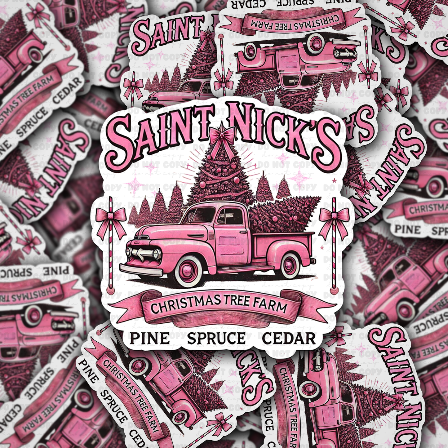 DC 1263 Saint nick's Christmas Die cut sticker