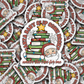 DC 1272 Santa Baby slip some books under the tree for me die cut sticker