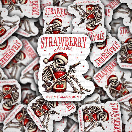 DC 1265 Strawberry Jams but my Glock doesn't Die cut sticker