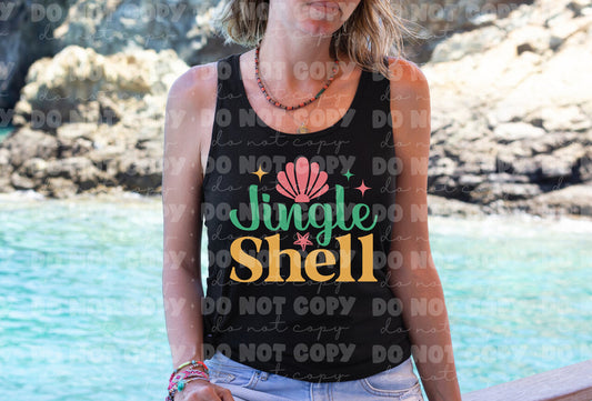 Jingle shell with sea shell  *DREAM TRANSFER* DTF