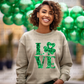 3545 Sequin Shamrock Love Green DREAM TRANSFER* DTF