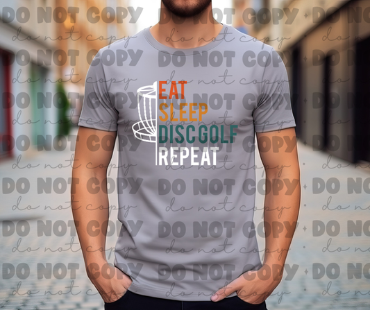 4091 Eat sleep disc golf repeat *DREAM TRANSFER* DTF