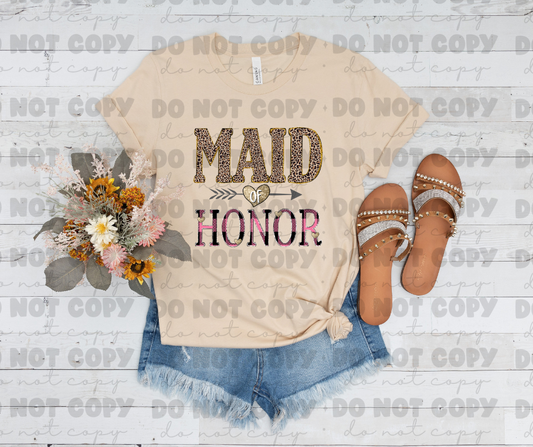 4165 Maid of honor Leopard and Plaid *DREAM TRANSFER* DTF