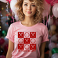 4914 - XOXO The original love letters checkered *DTF