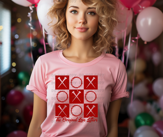 4914 - XOXO The original love letters checkered *DTF