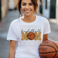 5195 - Faux glitter Basketball mom yellowish gold lettering *DTF