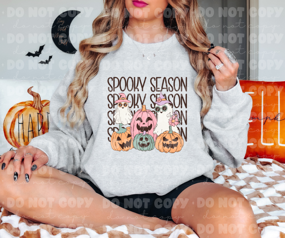 Spooky season ghost with pumpkins *DREAM TRANSFER* DTF