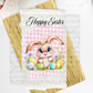 5325 Happy Easter bunny towel size * DTF