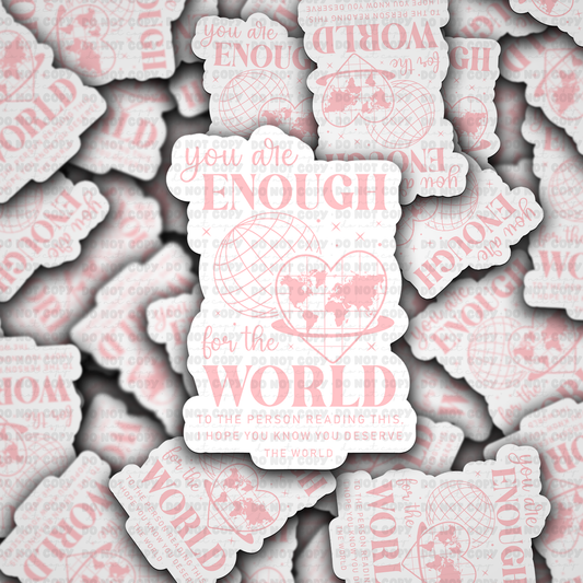 DC 1266 You are enough Die cut sticker