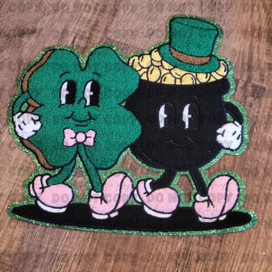 Shamrock clover pot of gold St. Patrick's Day Patch