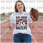 Busy Raising Ballers Baseball cow print *DREAM TRANSFER* DTF