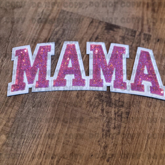 Mama pink sequin Patch