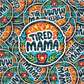 DC 1042 Tired mama Die cut sticker