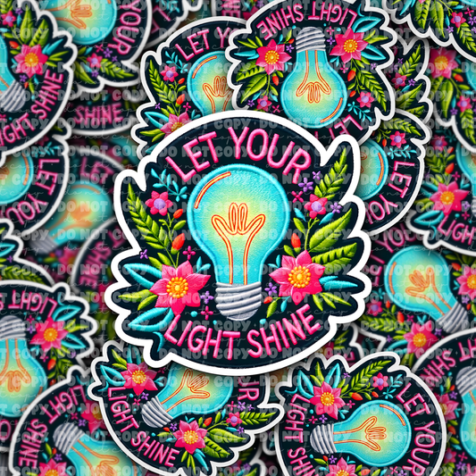 DC 1046  Let your light shine Die cut sticker