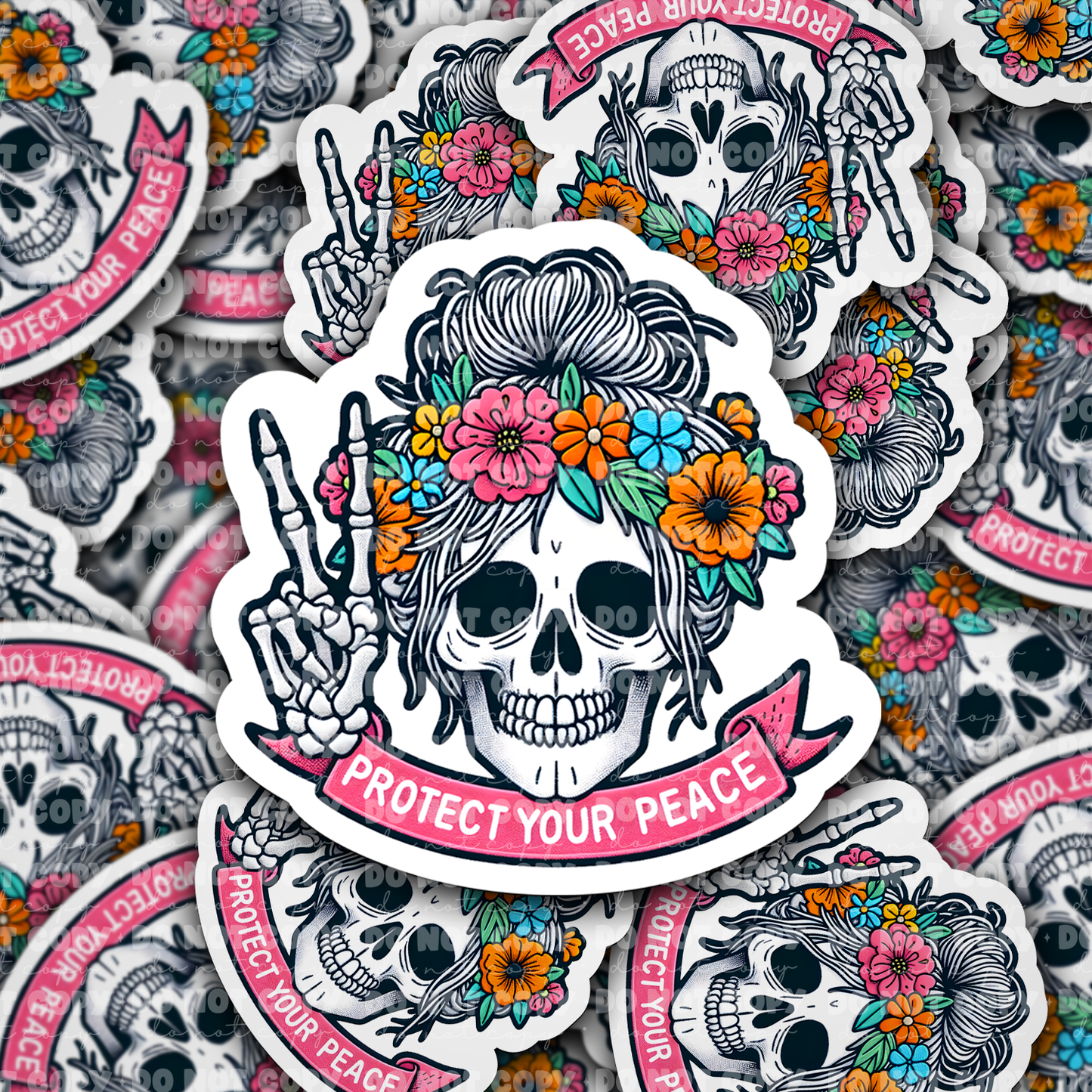 DC 1047 Protect your peace Die cut sticker