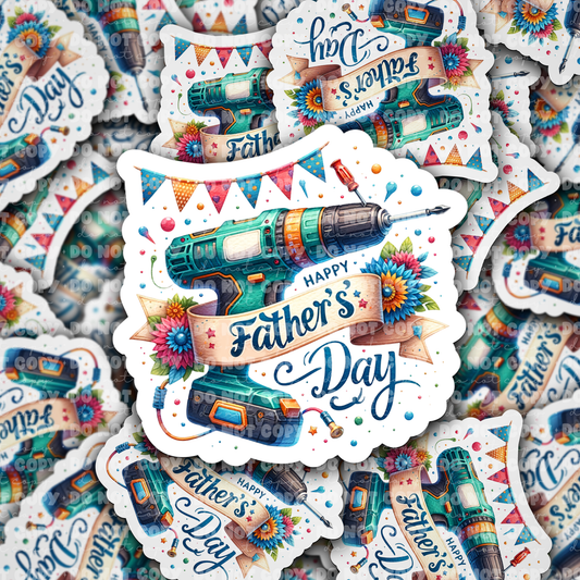 DC 1048 Happy fathers day  Die cut sticker